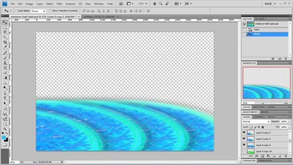 Creation of abstract summer feeling: Step 3